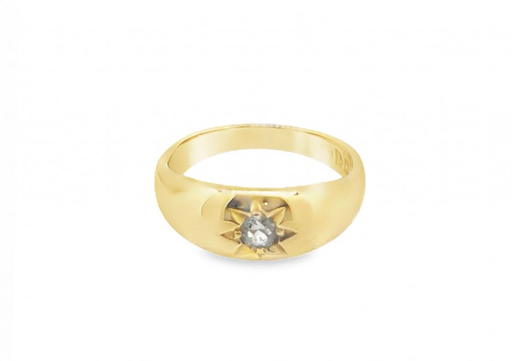 Pre-owned 18ct Yellow Gold Single Diamond Ring