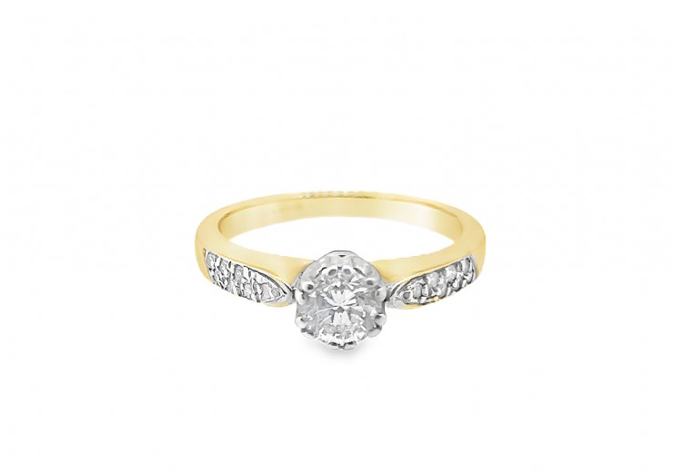 Pre-owned 18ct Yellow Gold 0.60ct Diamond Solitaire Ring 