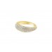 Pre-owned 18ct Yellow Gold Diamond Pave Ring