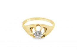 Pre-owned 9ct Yellow Gold Diamond Single Stone Ring 