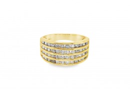 Pre-owned 18ct Yellow Gold Multi Diamond Ring