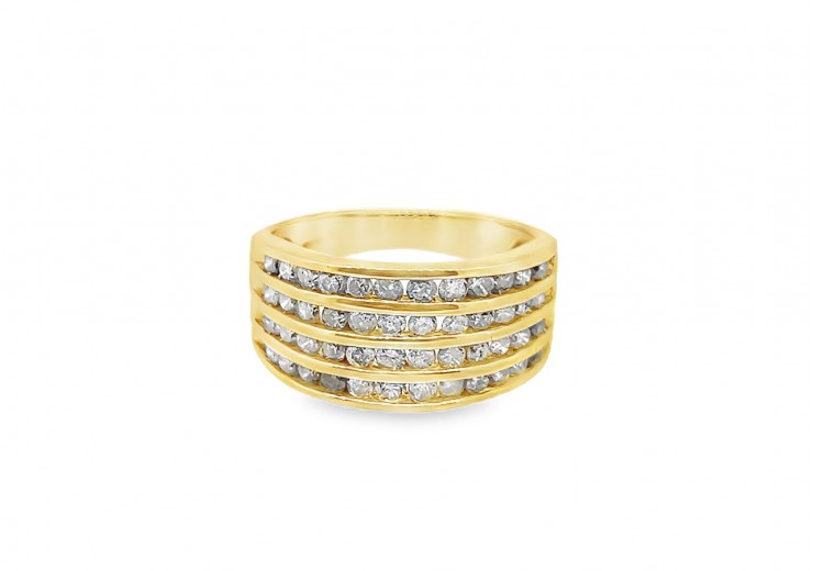 Pre-owned 18ct Yellow Gold Multi Diamond Ring