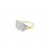 Pre-owned 9ct Yellow Gold Multi Diamond Five Row Ring