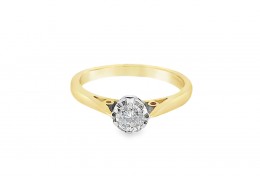 Pre-owned 9ct Yellow Gold 0.25ct Diamond Solitaire Ring 