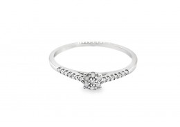 Pre-owned 9ct White Gold Multi Diamond Ring