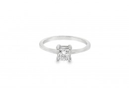 Pre-owned Platinum 0.50ct Diamond Solitaire Ring 