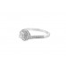 Pre-owned Platinum 0.64ct Diamond Solitaire Cross Over Ring