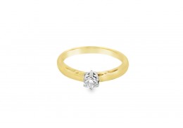 Pre-owned 18ct Yellow Gold 0.15ct Diamond Solitaire Ring