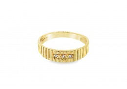 Pre-owned 9ct Yellow Gold Diamond Graduating Band