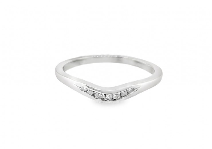 Pre-owned Platinum Diamond Wishbone Ring