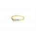 Pre-owned 9ct Yellow Gold Diamond Wishbone Ring 