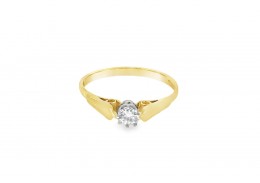 Pre-owned 18ct Yellow Gold 0.20ct Diamond Solitaire Ring