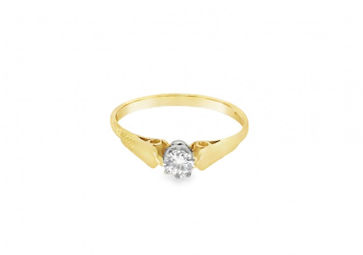 Pre-owned 18ct Yellow Gold 0.20ct Diamond Solitaire Ring