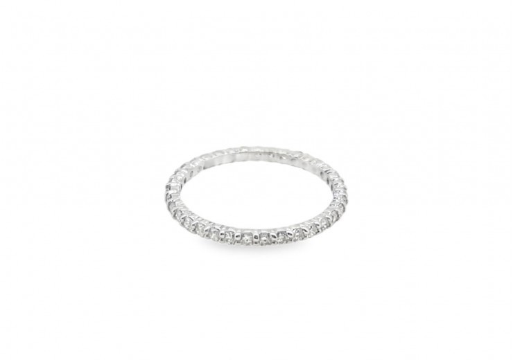 Pre-owned 18ct White Gold Diamond Full Eternity Ring 