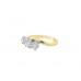 Pre-owned 18ct Yellow Gold  0.75ct Diamond Trilogy Ring 