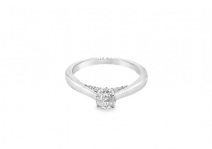 Pre-owned 18ct White Gold 0.45ct Diamond 'Forever' Ring 