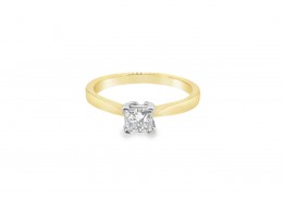 Pre-owned 18ct Yellow Gold 0.33ct Diamond Solitaire Ring 