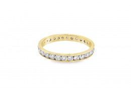 Pre-owned 9ct Yellow Gold 1ct Diamond Full Eternity Ring 