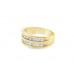 Pre-owned 18ct Yellow Gold 0.55ct Diamond Two Row Ring 