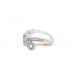 Pre-owned 9ct White Gold & Rose Gold Diamond Ring 