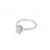 Pre-owned Platinum Emerald Cut Diamond Solitaire Ring