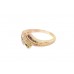 Pre-owned 9ct Yellow Gold Brown & White Diamond Ring