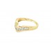 Pre-owned 9ct Yellow Gold 0.50ct Diamond Wishbone Ring