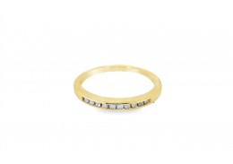 Pre-owned 9ct Yellow Gold Diamond Half Eternity Ring 