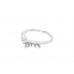 Pre-owned 9ct White Gold Diamond Wishbone Ring