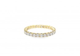 Pre-owned 18ct Yellow Gold Diamond Full Eternity Ring