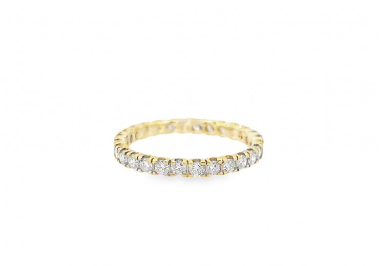 Pre-owned 18ct Yellow Gold Diamond Full Eternity Ring