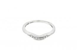 Pre-owned 18ct White Gold Diamond Wishbone Ring