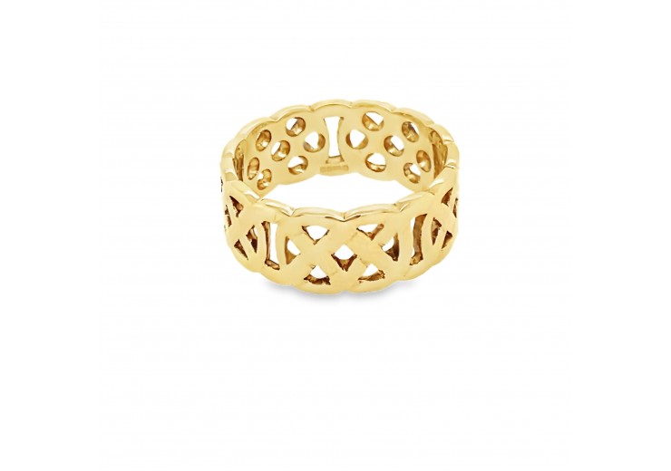 Pre-owned 9ct Yellow Gold Celtic Ring