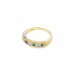 Pre-owned 9ct Yellow Gold Sapphire & Diamond Half Eternity Ring