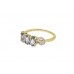 Pre-owned 9ct Yellow Gold, Bi-Colour Tanzanite and White Zircon Ring 