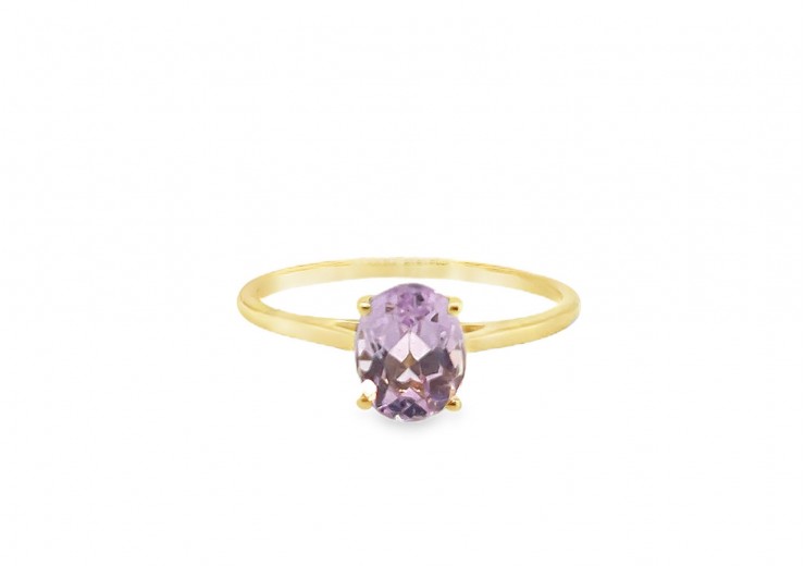 Pre-owned 9ct Yellow Gold & 1.76ct Mawi Kunzite Ring 