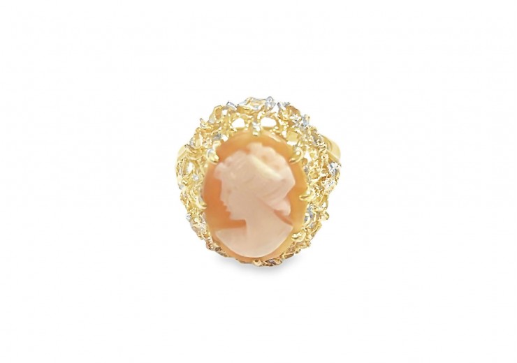 Pre-owned 9ct Yellow Gold Cameo Ring