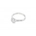 Pre-owned 18ct White Gold Cubic Zirconia Solitaire Ring