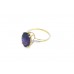 Pre-owned 9ct Yellow Gold, Amethyst & White Gemstone Ring 