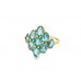 Pre-owned 9ct Yellow Gold Green Stone Ring