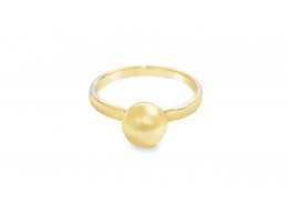 Pre-owned 9ct Yellow Gold & Pearl Ring 