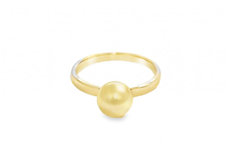 Pre-owned 9ct Yellow Gold & Pearl Ring 