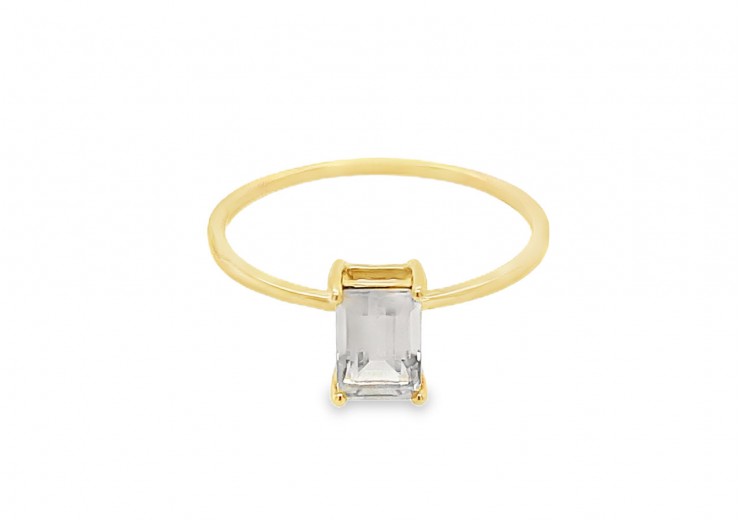 Pre-owned 9ct Yellow Gold Quartz Ring