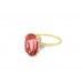 Pre-owned 9ct Yellow Gold Red Stone Ring