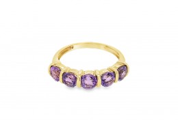 Pre-owned 9ct Yellow Gold Amethyst Ring