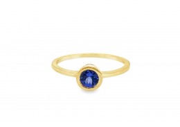 Pre-owned 9ct Yellow Gold 0.56ct AA Tanzanite Ring 