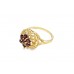 Pre-owned 9ct Yellow Gold & Garnet Dome Ring 