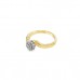 Pre-owned 9ct Yellow Gold Diamond Twist Cluster Ring