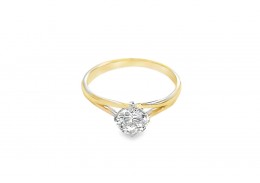 Pre-owned 9ct Yellow Gold & Cubic Zirconia Solitaire Ring