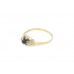 Pre-owned 9ct Yellow Gold Sapphire & Cubic Zirconia Ring